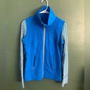 Lululemon Full Zip Active Jacket Blue Women Medium Stretchy